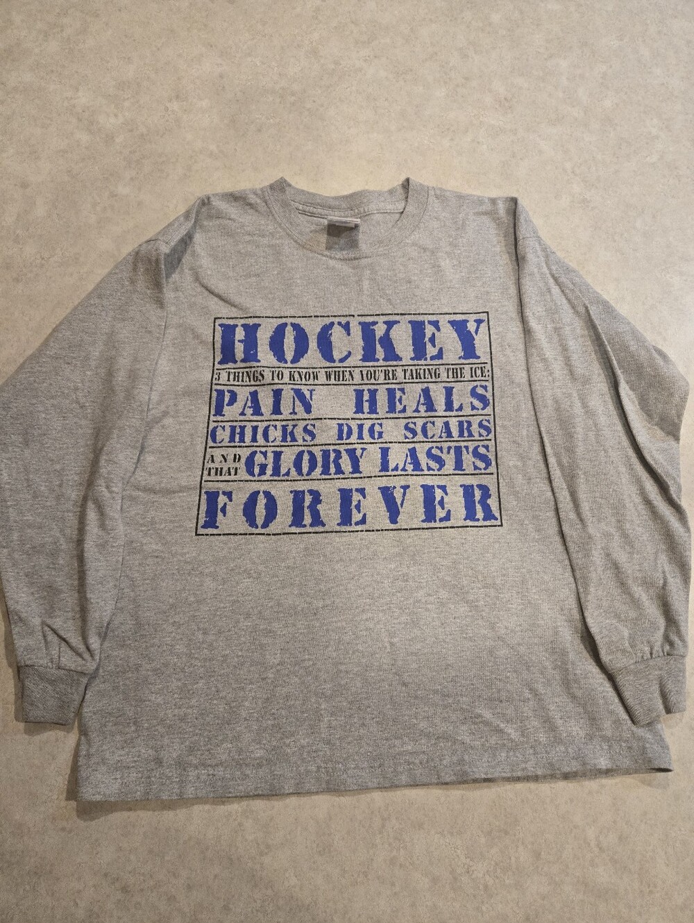 Youth Hockey Long Sleeve T-shirt - Size Large
